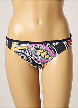 Bas de maillot de bain imprimé fantaisie culotte noir CHERRY BEACH femme
