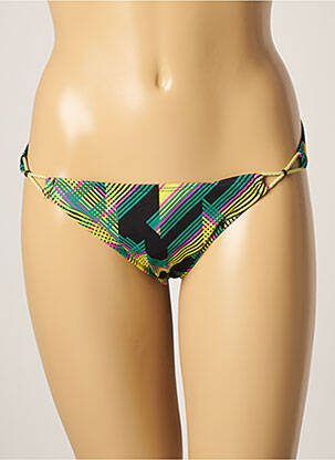 Bas de maillot de bain imprimé fantaisie culotte vert CHERRY BEACH femme