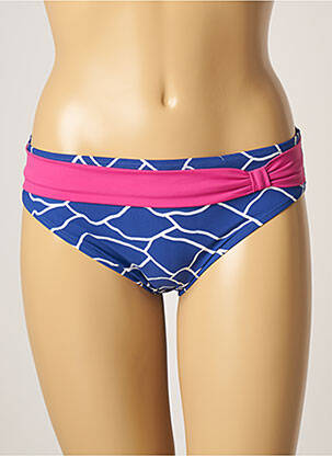 Bas de maillot de bain imprimé fantaisie culotte bleu BELCOR femme