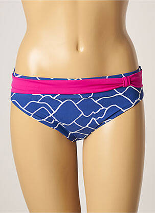 Bas de maillot de bain imprimé fantaisie culotte bleu BELCOR femme