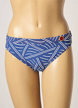 Bas de maillot de bain imprimé fantaisie culotte bleu BELCOR femme