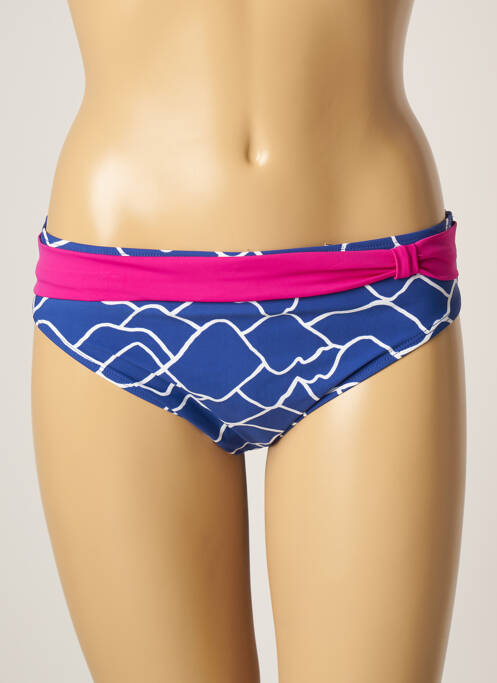 Bas de maillot de bain imprimé fantaisie culotte bleu BELCOR femme