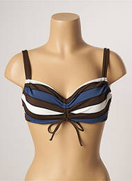 Haut de maillot de bain stretch marron BELCOR femme