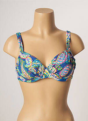 Haut de maillot de bain stretch bleu BELCOR femme
