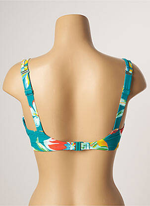Haut de maillot de bain stretch haut soutien-gorge emboitant vert BELCOR femme