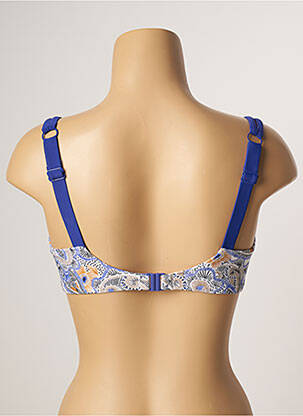 Haut de maillot de bain stretch haut soutien-gorge emboitant bleu BESTFORM femme