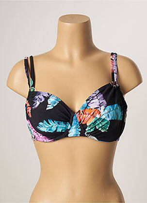 Haut de maillot de bain stretch noir BELCOR femme