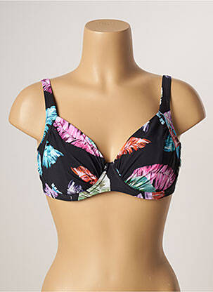 Haut de maillot de bain stretch noir BELCOR femme