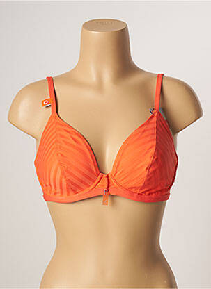 Haut de maillot de bain stretch haut soutien-gorge emboitant orange CHERRY BEACH femme