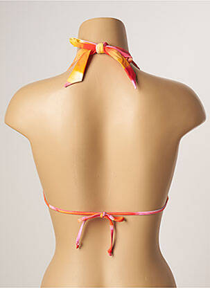 Haut de maillot de bain stretch haut triangles orange CHERRY BEACH femme