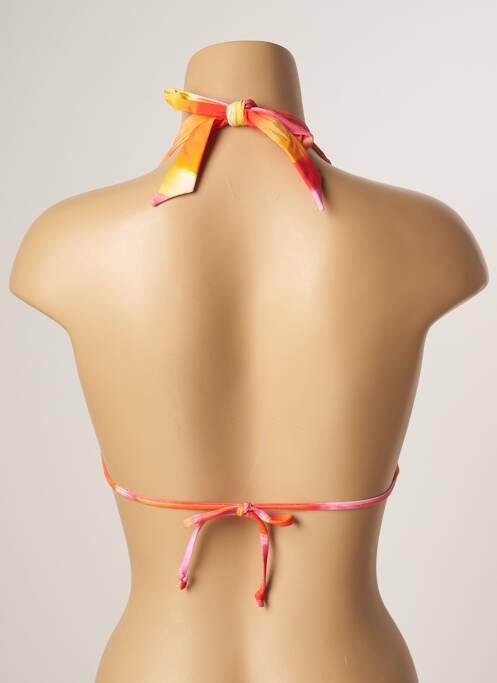 Haut de maillot de bain stretch haut triangles orange CHERRY BEACH femme