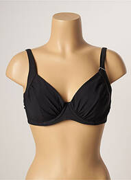 Haut de maillot de bain stretch haut soutien-gorge emboitant noir BELCOR femme