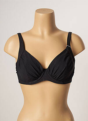 Haut de maillot de bain stretch haut soutien-gorge emboitant noir BELCOR femme