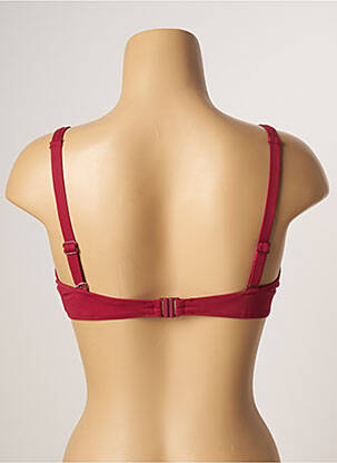 Haut de maillot de bain stretch haut soutien-gorge emboitant rouge BELCOR femme