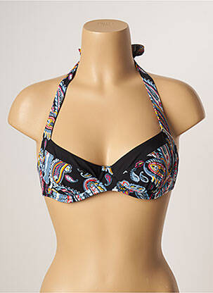 Haut de maillot de bain stretch noir BELCOR femme