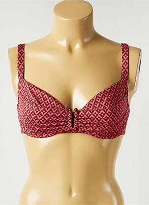 Haut de maillot de bain stretch haut soutien-gorge emboitant rouge SIMONE PERELE femme