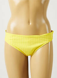 Bas de maillot de bain tissage satiné culotte jaune CHERRY BEACH femme