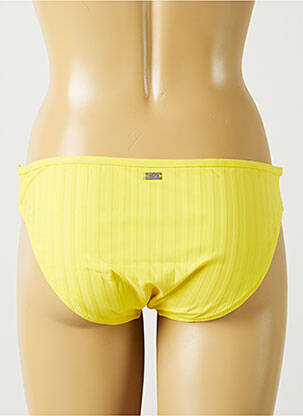 Bas de maillot de bain tissage satiné culotte jaune CHERRY BEACH femme