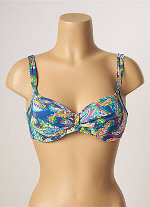 Haut de maillot de bain haut soutien-gorge moulé haut soutien-gorge moulé bleu BELCOR femme