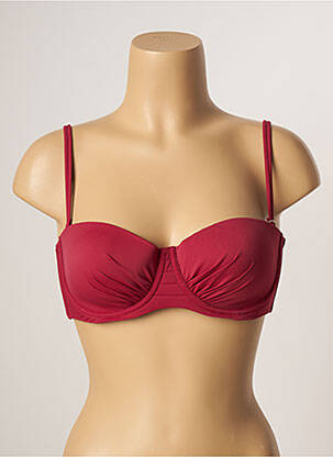 Haut de maillot de bain haut soutien-gorge moulé haut soutien-gorge moulé rouge BELCOR femme