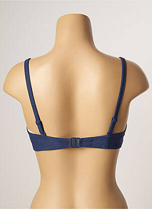 Haut de maillot de bain bretelles élastiquées ajustables haut soutien-gorge push-up bleu SIMONE PERELE femme