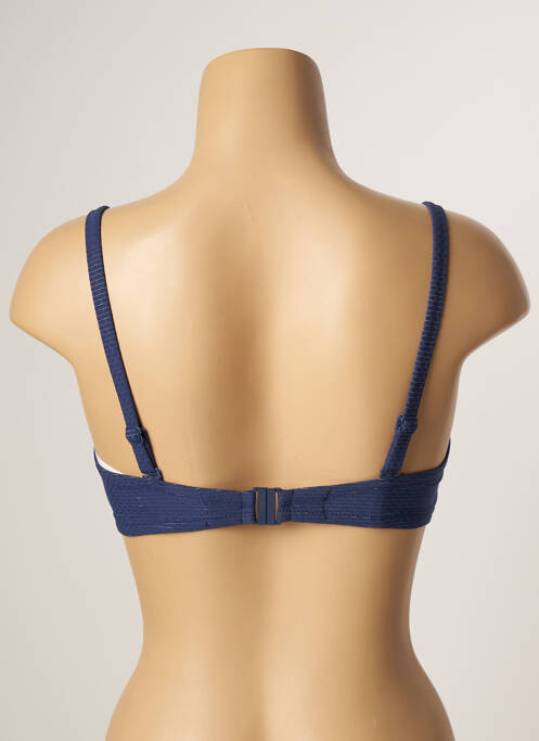 Haut de maillot de bain bretelles élastiquées ajustables haut soutien-gorge push-up bleu SIMONE PERELE femme