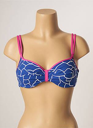 Haut de maillot de bain haut soutien-gorge moulé haut soutien-gorge moulé bleu BELCOR femme