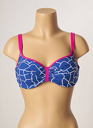 Haut de maillot de bain haut soutien-gorge moulé haut soutien-gorge moulé bleu BELCOR femme