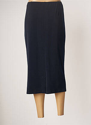 Jupe mi-longue coupe droite bleu SOPHIA CURVY femme
