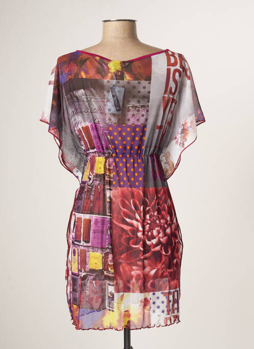 Tunique manches courtes coupe fluide rouge BARANDI femme