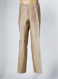 Pantalon droit tissage chiné taille normale beige LUCAS DELLI homme