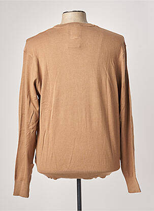 Pull stretch manches longues marron VERTIGO homme