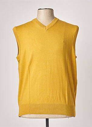 Pull col v sans manche jaune VERTIGO femme