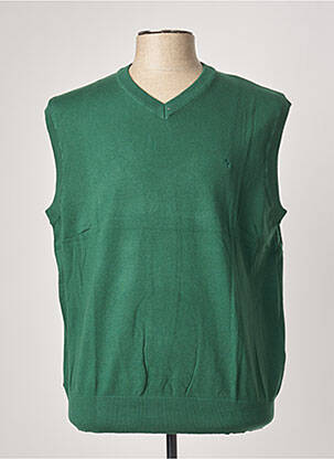 Pull col v sans manche vert VERTIGO femme