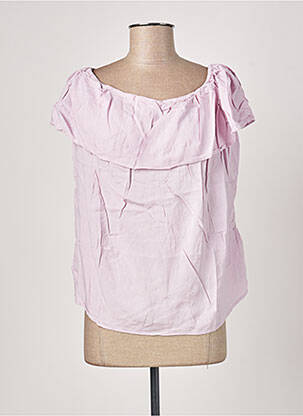Top coupe fluide manches courtes violet SPARKZ femme