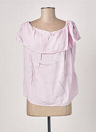 Top coupe fluide manches courtes violet SPARKZ femme