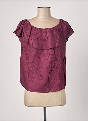 Top coupe fluide manches courtes rouge SPARKZ femme