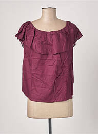 Top coupe fluide manches courtes rouge SPARKZ femme