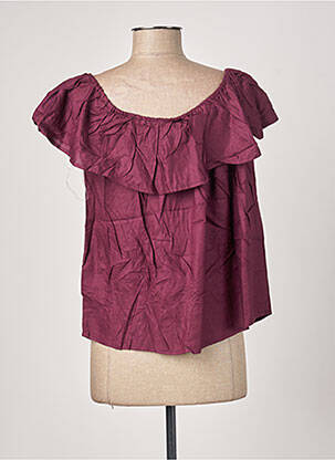 Top coupe fluide manches courtes rouge SPARKZ femme
