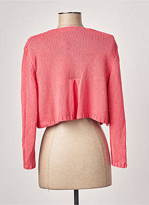 Gilet manches longues stretch rose POLES femme