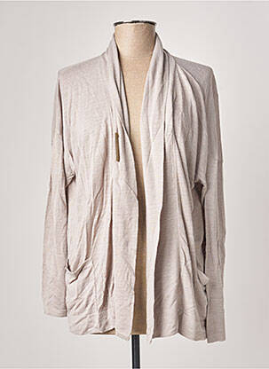 Gilet manches longues stretch gris POLES femme