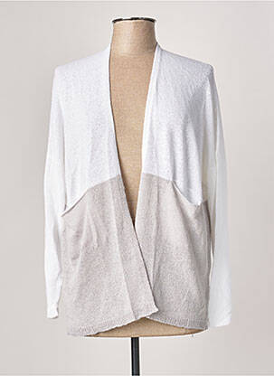 Gilet manches longues stretch blanc POLES femme
