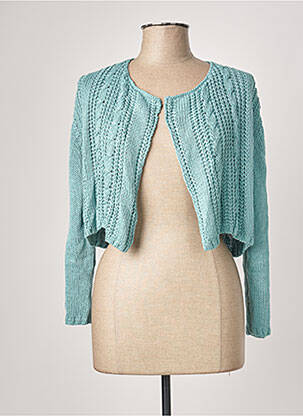 Gilet manches longues stretch bleu POLES femme