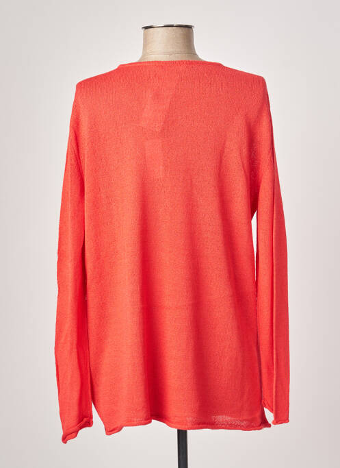 Pull coupe droite manches longues rouge POLES femme
