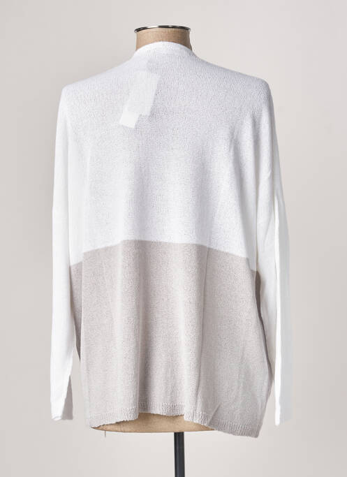 Gilet manches longues blanc POLES pour femme