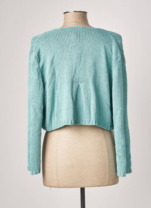 Gilet manches longues bleu POLES pour femme