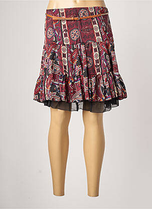 Jupe courte coupe évasée rouge MOKA'S femme