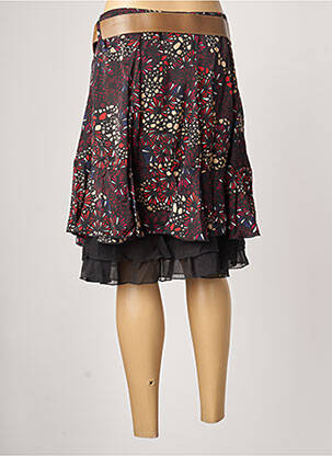 Jupe mi-longue taille normale noir MOKA'S femme