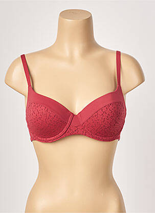 Soutien-gorge effet matière satinée haut soutien-gorge moulé rouge FEMILET femme