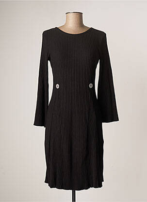 Robe mi-longue manches longues manches longues noir LO! LES FILLES femme